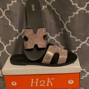 Crystal Flat Sandals